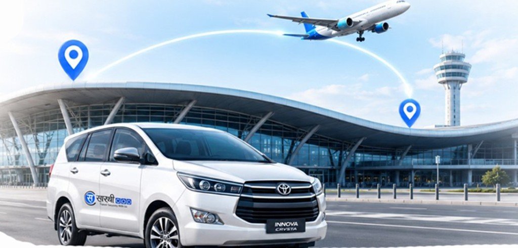 Saarthi Cab airport transfer — Innova Crysta